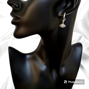 3/$30 Goddess Evil Eye Hoop Post Earrings